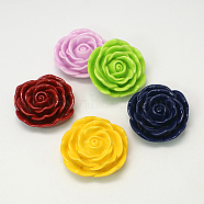Flower Resin Beads, Mixed Color, about 45mm in diameter, 16mm thick, hole: 2mm
(X-RESI-RB111-M)