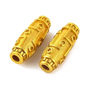 Brass European Beads, Lead Free & Cadmium Free, Large Hole Beads, Barrel, Golden, 28x11mm, Hole: 4mm, Fit for 2mm Rhinestone(KK-G502-18B-G)