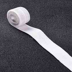 Flat Elastic Rubber Cord/Band, Webbing Garment Sewing Accessories, White, 16.5mm(OCOR-XCP0001-16)