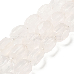 Natural Quartz Crystal Beads Strands, Nuggets, Faceted, with Seed Beads, 14~17x11~14x9~13.5mm, Hole: 1mm, about 20~22pcs/strand, 15.16~15.75 inch(38.5~40cm)(G-C105-A06-01)