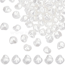 1 Strand ABS Plastic Imitation Pearl Beads Strands, Polygon, Snow, 15.5x15x11mm, Hole: 1.4mm, about 70pcs/strand, 42.40 inch(107.7cm)(KY-SC0002-06)