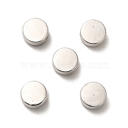 CCB Plastic Beads, Flat Round, Platinum, 6x3mm, Hole: 1.4mm(CCB-A001-05P)