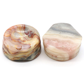 Natural Crazy Agate Display Base Stand Holder for Crystal, Crystal Sphere Stand, 2.7x1.2cm