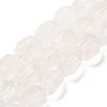 Natural Quartz Crystal Beads Strands, Nuggets, Faceted, with Seed Beads, 14~17x11~14x9~13.5mm, Hole: 1mm, about 20~22pcs/strand, 15.16~15.75 inch(38.5~40cm)