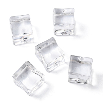 Square Clear Resin Ice Cubes, Clear Ice Rock Diamond Crystals, for Home Garden Aquarium Dollhouse Decor, Clear, 24.5x22.5x19.5~20mm