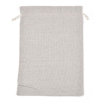 Cotton Cloth Packing Pouches Drawstring Bags, Gift Sachet Bags, Muslin Bag Reusable Tea Bag, Rectangle, Old Lace, 34.5x24cm