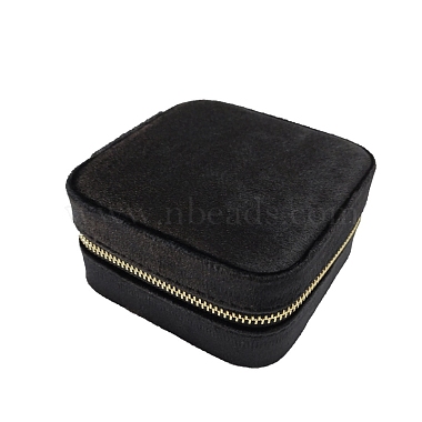 Black Square Velvet Jewelry Set Box
