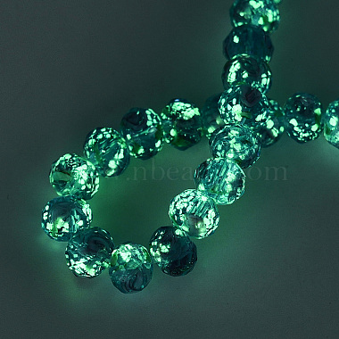 Handmade Luminous Lampwork Beads Strands(LAMP-N037-01D)-2