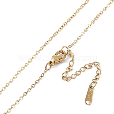 201 Stainless Steel Cable Chain Necklaces(NJEW-P309-19B-G)-3