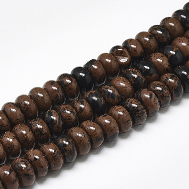 10mm Rondelle Mahogany Obsidian Beads