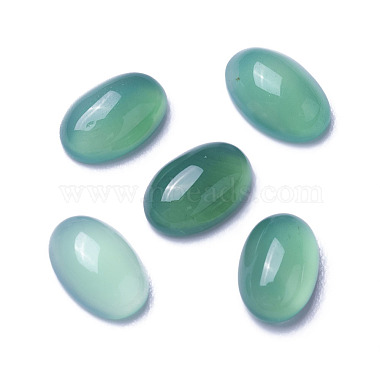 Natural Green Onyx Agate Cabochons(X-G-F605E-12A)-1