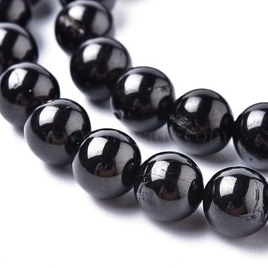 Black Round Sapphire Beads