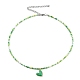 Alloy Enamel Heart Charm Necklace(NJEW-PH01493-02)-1