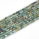 Brins de perles turquoises africaines naturelles (jaspe)(G-T064-18-3mm)-1