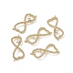 Brass Micro Pave Clear Cubic Zirconia Connector Charms(KK-E068-VB392)-4