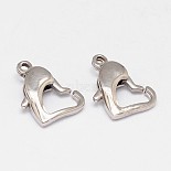Stainless Steel Color Heart Stainless Steel Clasps(STAS-D069-04)