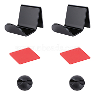 Arrylic Earphone Display Stands Set, with Glue Stickers & Adhesive Holder, Wall-mounted, Mixed Color, 9.95x6.1x6cm(ODIS-WH0021-08)