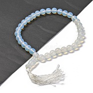 Synthetic Opalite  Beads Stretch Bracelets, with Tassels, 15-3/8 inch(39cm)(BJEW-A025-01Q)