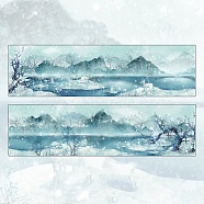 Snow Mountain Pattern Paper Adhesive Tape, for Card-Making, Scrapbooking, Diary, Planner, Envelope & Notebooks, Pale Turquoise, 50mm, about 3.28 Yards(3m)/Roll(TAPE-PW0004-002)
