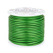 Matte Round Aluminum Wire, Lime Green, 9 Gauge, 3mm, 17m/roll(AW-BC0003-30H-3.0mm)