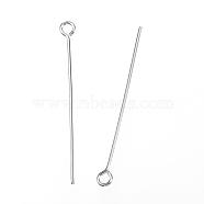 304 Stainless Steel Eye Pin, Stainless Steel Color, 35mm, Hole: 2mm, Pin: 0.7mm(STAS-D448-A-018P)