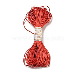 Polyester Embroidery Floss, Cross Stitch Threads, Red, 1.5mm, 20m/bundle(OCOR-C005-A10)