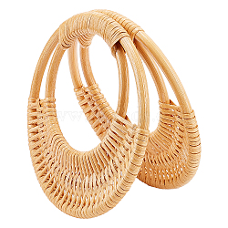 Rattan Bag Handles, Purse Making Finding, Ring, Navajo White, 18x1.1cm, Inner Diameter: 10.7cm(DIY-WH0304-101)