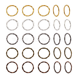 250Pcs 5 Colors Alloy Linking Rings, Round Ring Shapes, Mixed Color, 22x1.5mm, 50pcs/color(FIND-CD0001-11)