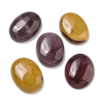 Natural Mookaite Cabochons, Oval, 30x21.5~22x5~8.5mm