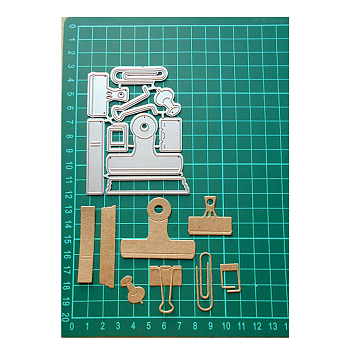 Carbon Steel Cutting Dies Stencils, for DIY Scrapbooking/Photo Album, Decorative Embossing DIY Paper Card, Matte Platinum Color, 7x9.2x0.08cm