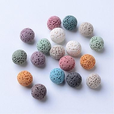 8mm Mixed Color Round Lava Beads