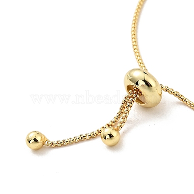 Brass Cable Chains Slider Bracelet for Women(BJEW-G643-01G)-3
