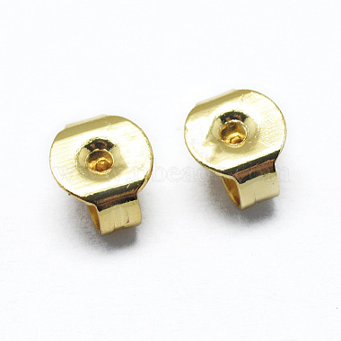Brass Ear Nuts(X-KK-I641-01G)-2