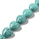 hilos de perlas sintéticas teñidas de turquesa(G-K335-01H)-1
