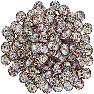 Flatback Glass Cabochons for DIY Projects, Dome/Half Round, Mixed Color, 18x5mm, 140pcs/box(GGLA-PH0004-27A)