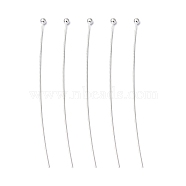 Brass Ball Head pins, Silver Color Plated,  Size: about 0.5mm thick, 24 Gauge,, 45mm long, Head: 1.5mm(RP0.5X45mm-S)
