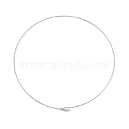 Rack Plating Brass Choker Necklaces, Lead Free & Cadmium Free, Long-Lasting Plated, Platinum, Inner Diameter: 5.18 inch(13.15cm)(NJEW-Q348-04P)