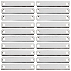 SUNNYCLUE 304 Stainless Steel Connector Charms, Rectangle, Stainless Steel Color, 50x8x0.9mm, Hole: 3.5mm, 30pcs/box(STAS-SC0008-98P-01)