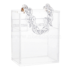 Acrylic Storage Box, Clear, 12.2x8x15.2cm(CON-WH0072-80)