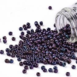TOHO Round Seed Beads, Japanese Seed Beads, (704) Matte Color Andromeda, 11/0, 2.2mm, Hole: 0.8mm, about 1110pcs/bottle, 10g/bottle(SEED-JPTR11-0704)