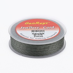 Braided Nylon Threads, Dyed, Slate Gray, 2mm, about 9.84 yards(9m)/roll(NWIR-Z002-14)