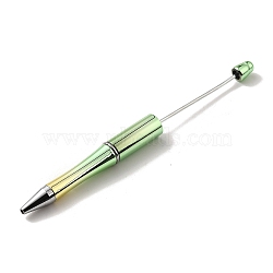 Plastic Beadable Pens, Press Ball Point Pens, for DIY Pen Decoration, Green Yellow, 146x11.5mm(AJEW-L094-01G)