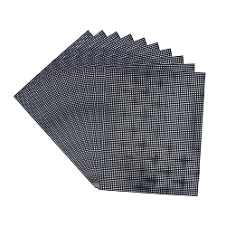 PE Mesh Canvas Sheets, for DIY Crafting Knit Cup Mat, Bookmark, Tissue Box, Rectangle, Black, 33.2x25.3x0.12cm, Hole: 3x3mm, about 5 sheets/set(DIY-WH0496-60)