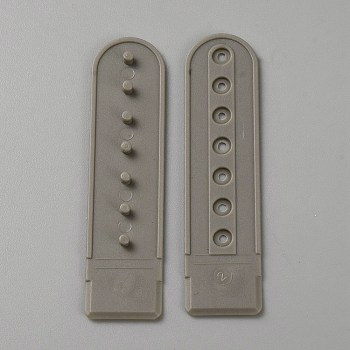 Polyethylene Belt Strap Buckles, for Down Jacket Windbreaker Garment Accessorie, Gray, 81x20.5x4mm, Hole: 2.8mm