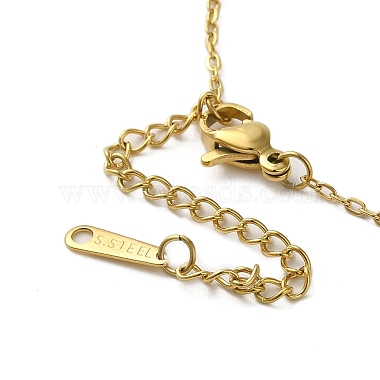 Colliers avec pendentif en laiton et zircone cubique pour femmes(NJEW-E106-04KCG-01)-3