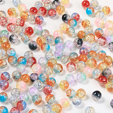 200Pcs 8 Colors Two Tone Transparent Crackle Glass Beads(GLAA-AR0001-44)-5
