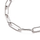 304 pulsera de cadena de clip de acero inoxidable para hombres y mujeres(BJEW-E031-03P-04)-2