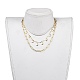 Brass Chain Tiered Necklaces(NJEW-JN02829)-5