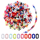 SUPERFINDINGS 1000Pcs 10 Colors Opaque Acrylic Linking Rings(SACR-FH0001-06)-1