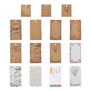 Paper Jewelry Display Cards, for Hanging Earring Display, Rectangle, Mixed Color, 150pcs/set(CDIS-FW0001-01)